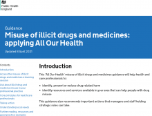 Misuse of illicit drugs and medicines: applying All Our Health [Updated 8 April 2021]